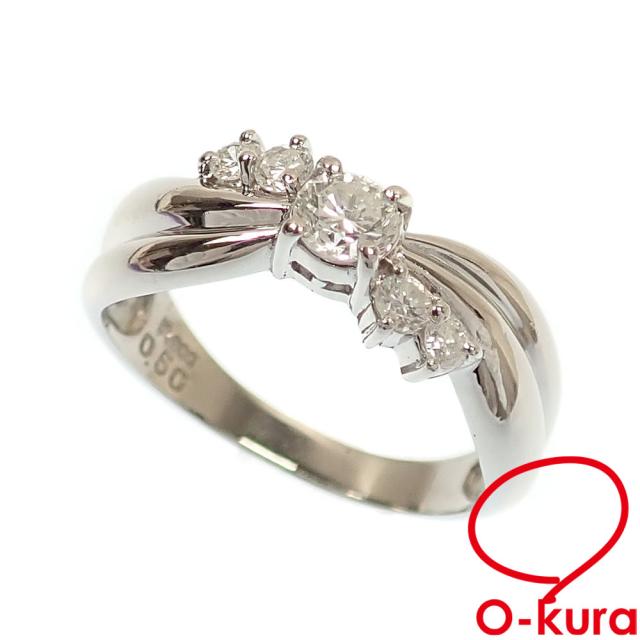 中古 ダイヤモンド リング レディース Pt900 12.5号 0.50ct 5.0g プラチナ