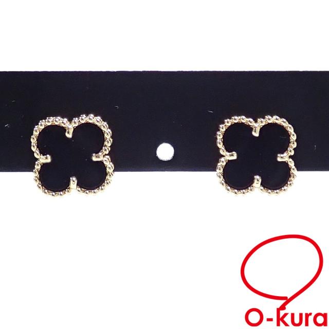 中古 ヴァンクリーフ&アーペル スウィート アルハンブラ ピアス レディース K18YG 2.5g 18金 イエローゴールド 210,000円