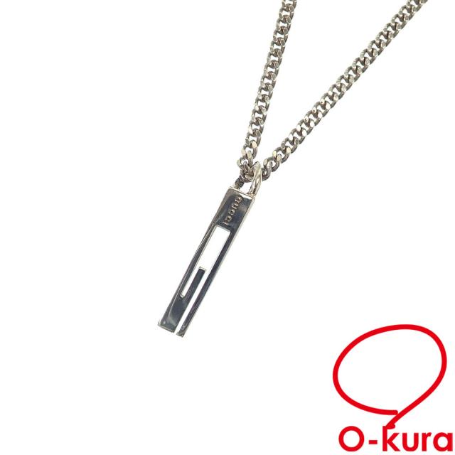 中古 グッチ カットアウト G ネックレス SV925 15.3g シルバー レディース メンズ