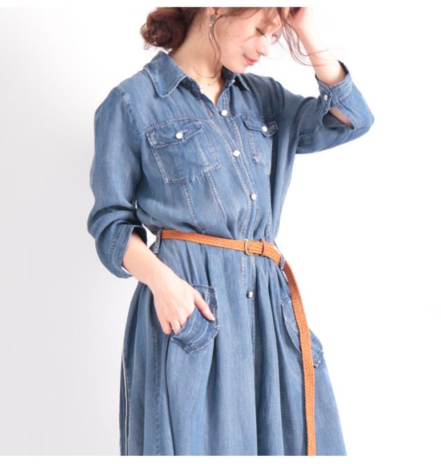 春新作 大きいサイズ レディース ワンピース ベルト付きテンセルデニムシャツワンピース ワンピ デニムワンピース シャツワンピース テンの通販はau Pay マーケット ゴールドジャパン 大きいサイズ