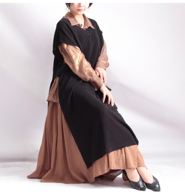 春新作 大きいサイズ レディース ワンピース サイドスリットニットベストワンピース ワンピ ニットワンピース 半袖 ロング スリット ベスの通販はau Pay マーケット ゴールドジャパン 大きいサイズ