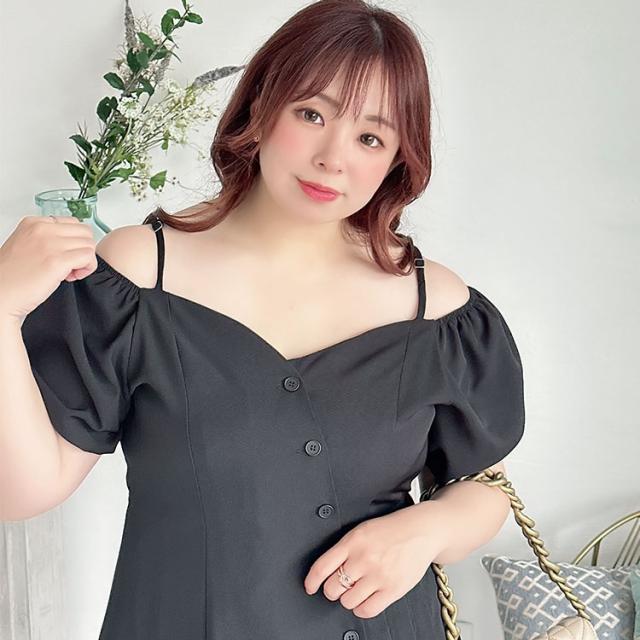 Randy チュールオフショルアシンメトリーワンピース チュールオフショルアシンメトリーワンピース – Randy