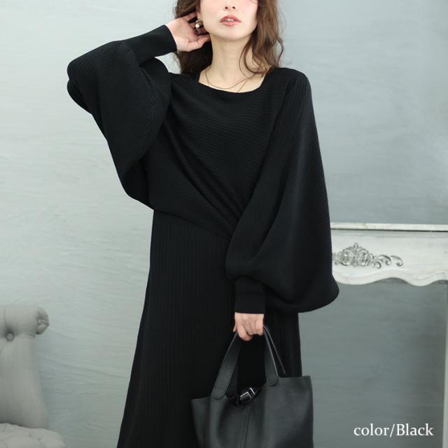 フォクシー FOXEY 黒 ノースリ ニット ワンピース 40 フォクシー FOXEY 黒 ノースリ ニット ワンピース 40