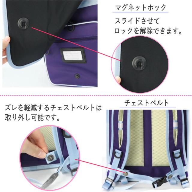 nonoランド ランリュック ランドセル型リュック 撥水 軽量 A4サイズ SPACE-WING 約15L ポリエステル製 通学 男の子 女の子 nono0005_3