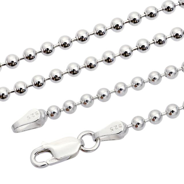 シアーズ シルバーチェーン ボールチェーン シルバー925 幅3.0mm 長さ 40/45/50/55/60cm 重量 約12.9g(50cm) sbc300 プレゼント_3