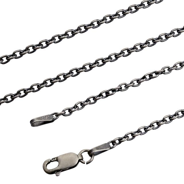 シアーズ シルバーチェーン アズキ 燻し シルバー925 幅2.3mm 長さ 40/45/50/55/60cm sclx60 プレゼントの通販は