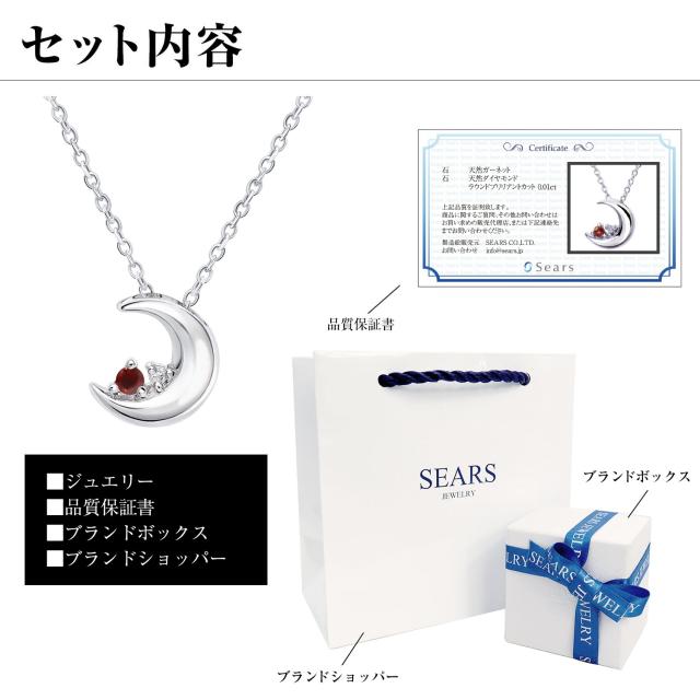 シアーズ 誕生石 ネックレス レディース 月 ムーンモチーフ ダイヤモンド シルバー ネックレス クレセントムーン 誕生日 女性 ネックレス e-1625 レディース プレゼント_14