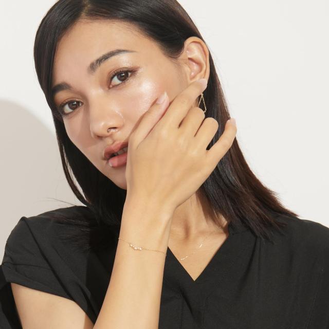 ララクリスティー ブレスレット レディース モルガナイト 0.15ct ダイヤモンド PT900 K18 18金 ゴールド ブレスレット フラワーペタル プラチナムコレクション lb102-0001 LARA Christie_8