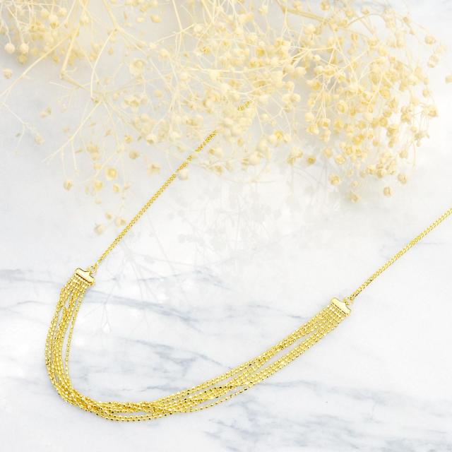 ララクリスティー ネックレス レディース ブリリアントネックレス ゴールド K18YG 約2.3g プラチナムコレクション lp103-0009 LARA Christie_1