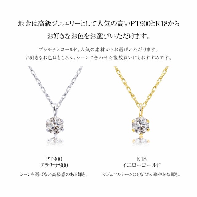 ララクリスティー ダイヤモンド ネックレス 一粒 ソリティア 0.1ct