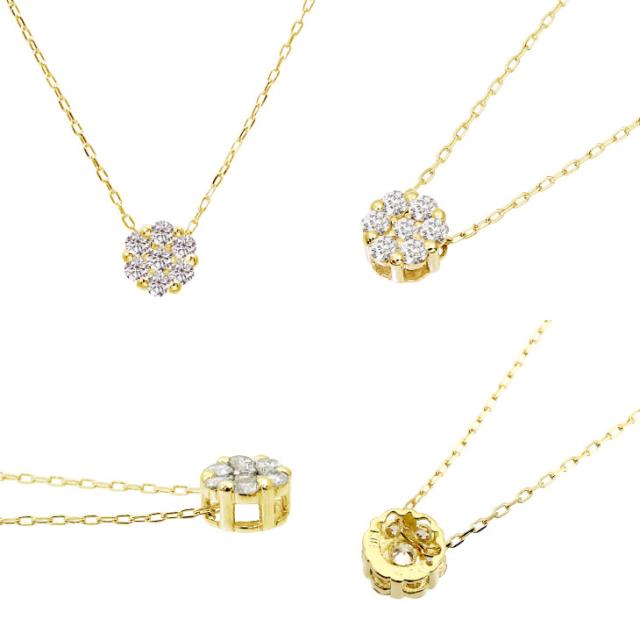 ララクリスティー ダイヤモンドネックレス 0.1ct フラワー プラチナ PT900 ゴールド K18YG プラチナムコレクション ダリア フラワー lp51-0002 LARA Christie レディース プレゼント_8
