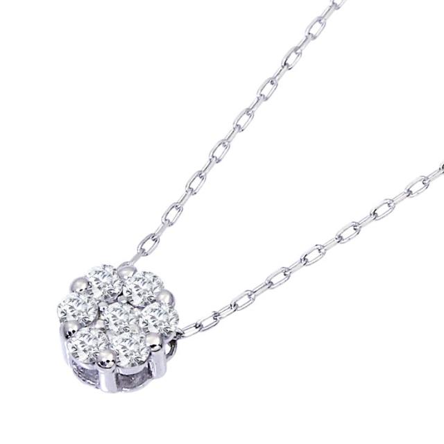 ララクリスティー ダイヤモンドネックレス 0.1ct フラワー プラチナ PT900 ゴールド K18YG プラチナムコレクション ダリア フラワー lp51-0002 LARA Christie レディース プレゼント_2