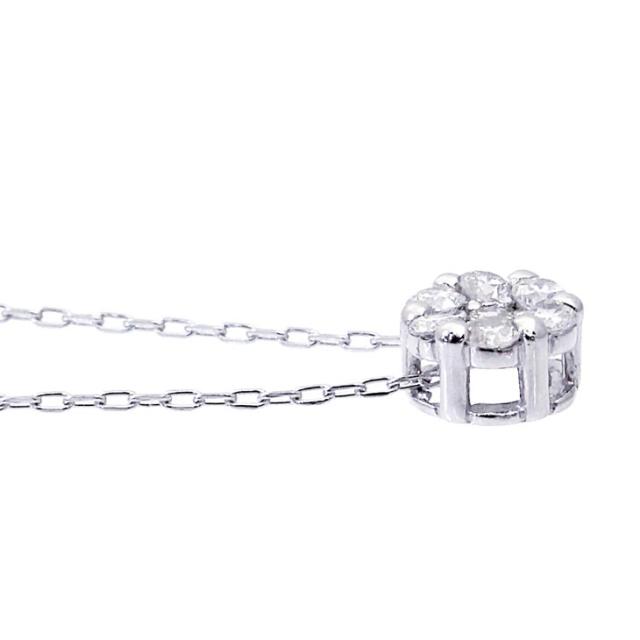 ララクリスティー ダイヤモンドネックレス 0.1ct フラワー プラチナ PT900 ゴールド K18YG プラチナムコレクション ダリア フラワー lp51-0002 LARA Christie レディース プレゼント_3