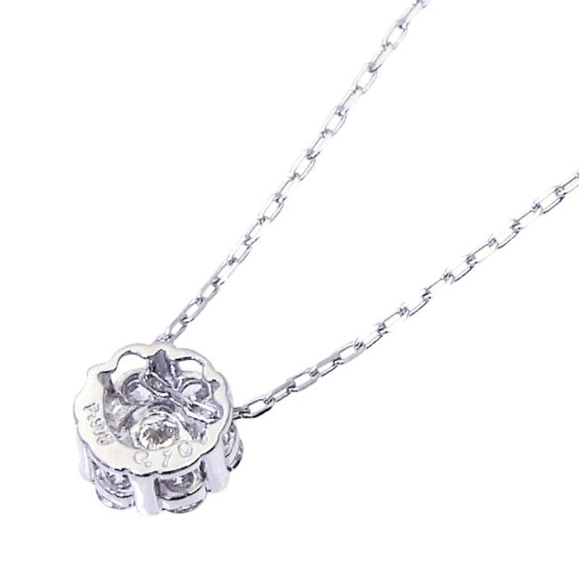 ララクリスティー ダイヤモンドネックレス 0.1ct フラワー プラチナ PT900 ゴールド K18YG プラチナムコレクション ダリア フラワー lp51-0002 LARA Christie レディース プレゼント_4