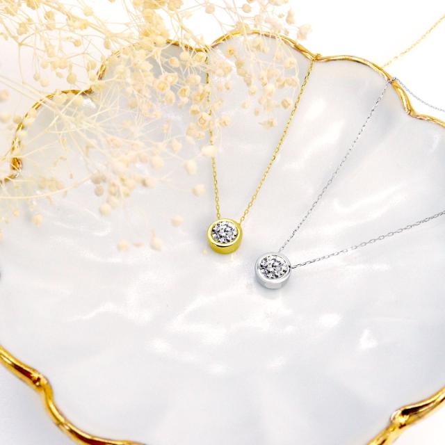 ララクリスティー ダイヤモンド ネックレス フクリン 0.5ct 一粒 プラチナ PT900 ゴールド K18YG プラチナムコレクション lp51-0011 LARA Christie  レディース プレゼント_1