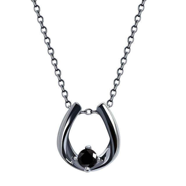 ララクリスティー ネックレス メンズ 小ぶり ホースシュー 馬蹄 ネックレス 男性用 [ BLACK Label ] p13970-b プレゼント LARA Christie  メンズ プレゼント_1