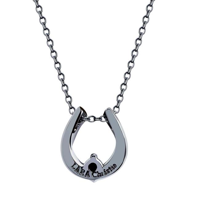 ララクリスティー ネックレス メンズ 小ぶり ホースシュー 馬蹄 ネックレス 男性用 [ BLACK Label ] p13970-b プレゼント LARA Christie  メンズ プレゼント_2