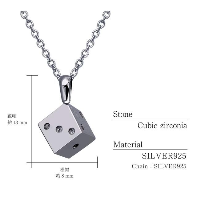 ララクリスティー ネックレス メンズ ディスティニーダイス ネックレス メンズ [ BLACK Label ] シルバー プレゼント LARA Christie メンズ プレゼント_5