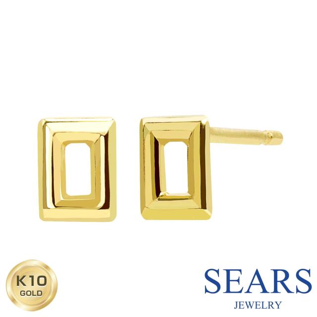 シアーズ ピアス レディース K10 スタッドピアス スクエア 10金  スタッド 誕生日 プレゼント ゴールド ギフト ジュエリー searsの通販は 8,613円