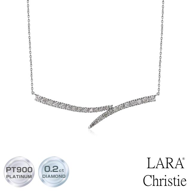 ララクリスティー ネックレス レディース PT 天然ダイヤモンド 計0.2ct ラインデザイン プラチナネックレス PLATINUM プラチナムコレクション lpi51-0009 LARA Christie レディース プレゼント 64,735円