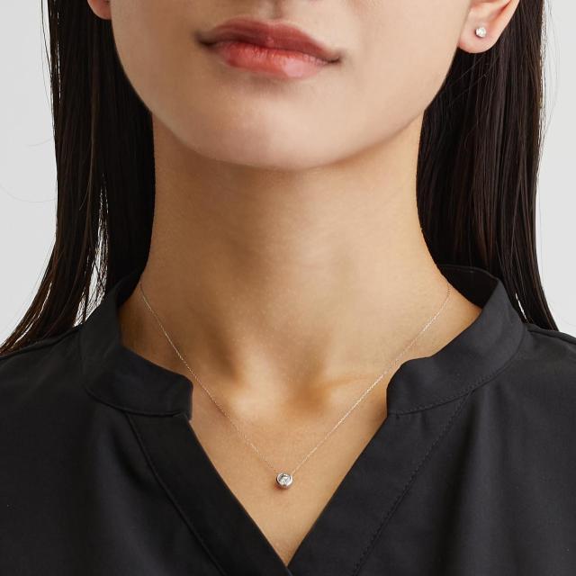 ララクリスティー ダイヤモンド ネックレス フクリン 0.5ct 一粒 プラチナ PT900 ゴールド K18YG プラチナムコレクション lp51-0011 LARA Christie  レディース プレゼント_6