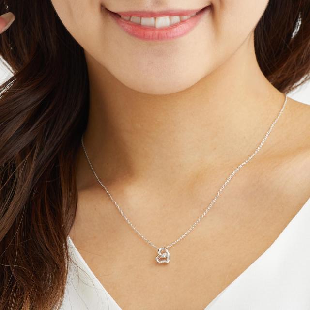 シアーズ ネックレス レディース ダンシングストーン オープンハート プリザーブドフラワー バラ ローズ 薔薇 ボックス sp10-0001-1218 レディース プレゼント_2