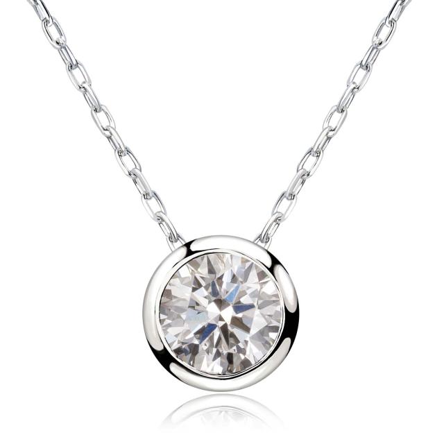 ララクリスティー ダイヤモンド ネックレス フクリン 0.5ct 一粒 プラチナ PT900 ゴールド K18YG プラチナムコレクション lp51-0011 LARA Christie  レディース プレゼント_2