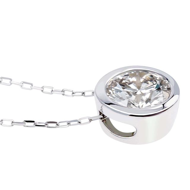 ララクリスティー ダイヤモンド ネックレス フクリン 0.5ct 一粒 プラチナ PT900 ゴールド K18YG プラチナムコレクション lp51-0011 LARA Christie  レディース プレゼント_3