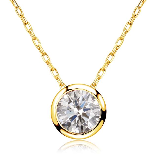 ララクリスティー ダイヤモンド ネックレス フクリン 0.5ct 一粒 プラチナ PT900 ゴールド K18YG プラチナムコレクション lp51-0011 LARA Christie  レディース プレゼント_4