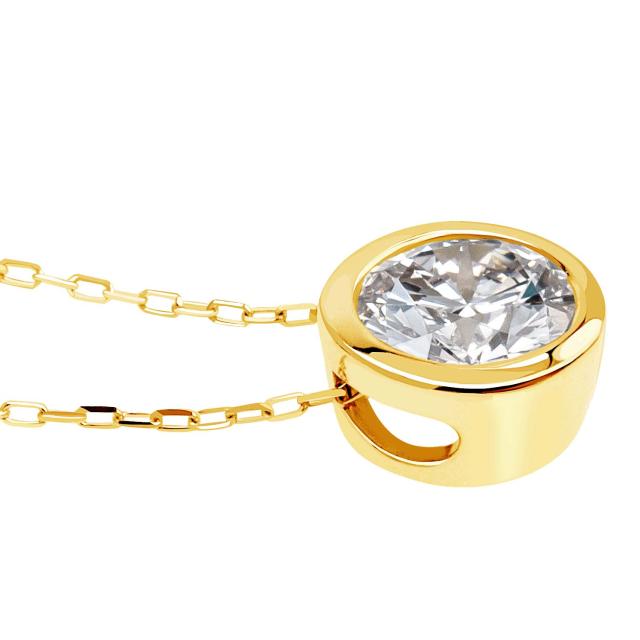 ララクリスティー ダイヤモンド ネックレス フクリン 0.5ct 一粒 プラチナ PT900 ゴールド K18YG プラチナムコレクション lp51-0011 LARA Christie  レディース プレゼント_5