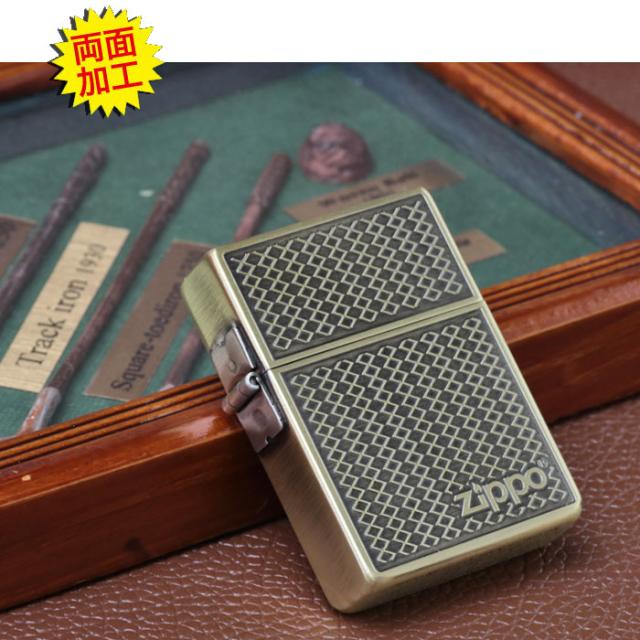 zippo ジッポーライター 1935 レプリカ グリルメッシュ  A   アンティークブラス 両面エッチング  喫煙具  メンズ  レディース　 きれい  ギフト  プレゼント  送料無料 メール便対応_4