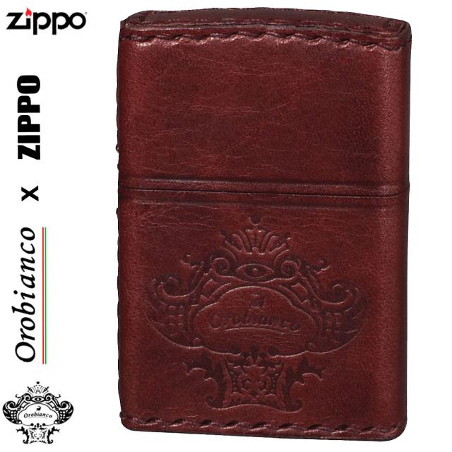 zippo  ジッポーライター オロビアンコ  OROBIANCO 国産牛革巻き、手縫い ZIPPO ダメージレッド ブランド プレゼント 送料無料 メール便対応 の通販は 12,012円