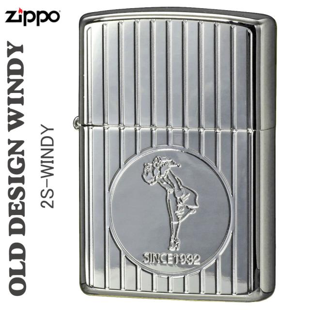 zippo ジッポー OLD DESSIGN オールドデザイン ウィンディ ガール 銀メッキ シンプル オイルライター プレゼント  メール便対応 の通販は 7,022円