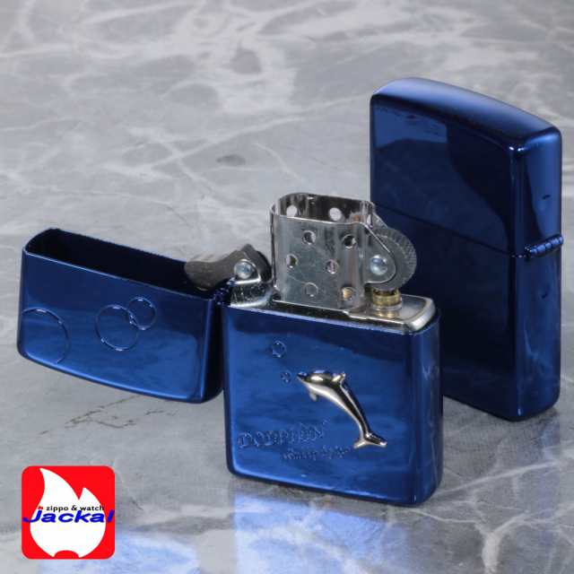 ZIPPO(ジッポー) ドルフィン メタル貼り バブル ブルーイオン