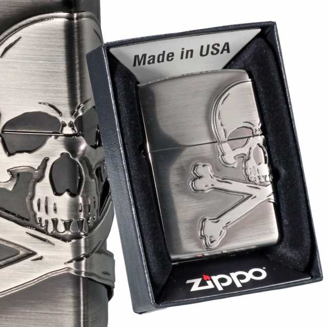 ジッポ　zippo ドクロ　髑髏　三面加工