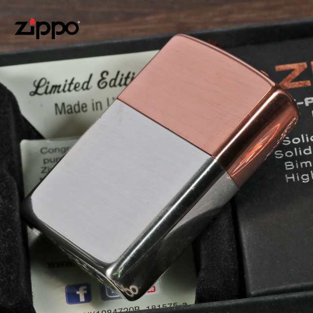 zippo 限定生産 バイメタル カッパー(純銅)とスターリングシルバー