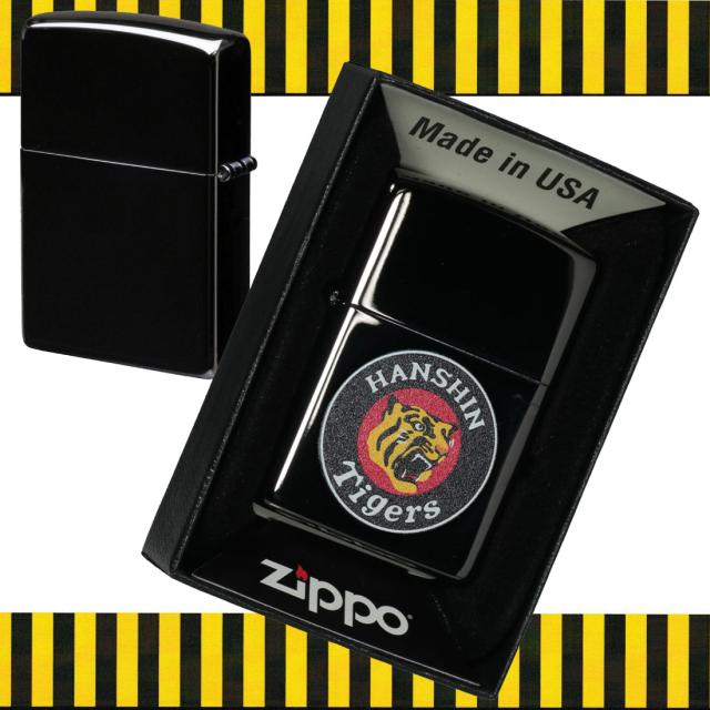 zippo  ジッポーライター  阪神タイガース×ジッポー 阪神タイガースのロゴをデザイン ブラックニッケルミラー zHTZ-MARUTORA オイルライター カッコイイ メンズ 野球 タイガースファン ギフト プレゼント  送料無料   メール便対応_2