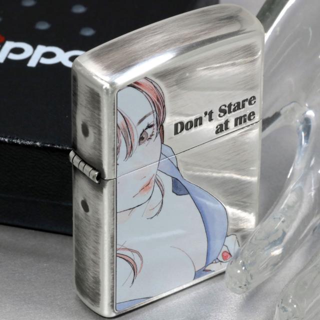 zippo ジッポーライター 萌え MOE 銀イブシ エッチング クリヤーコート MS-KA　きれい　おしゃれ　かわいい セクシー　メンズ　レディス　ギフト プレゼント  送料無料  メール便対応_3