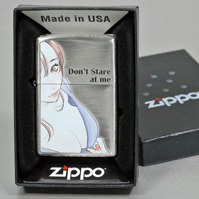zippo ジッポーライター 萌え MOE 銀イブシ エッチング クリヤーコート MS-KA　きれい　おしゃれ　かわいい セクシー　メンズ　レディス　ギフト プレゼント  送料無料  メール便対応_5