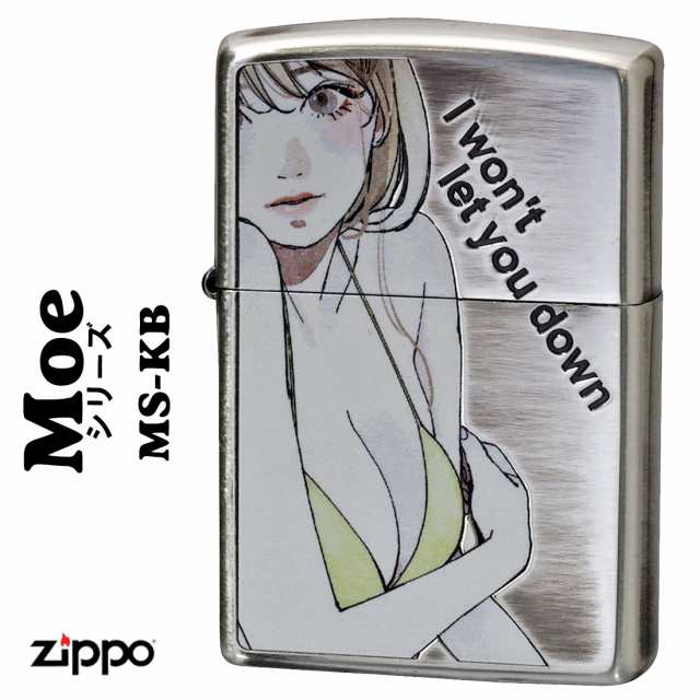 zippo(ジッポー)萌え MOE 銀イブシ エッチング クリヤーコート MS-KB　きれい かわいい セクシー 送料無料【ヤマトメール便対応】｜au  PAY マーケット