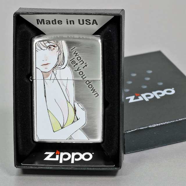 zippo ジッポー 萌え MOE 銀イブシ エッチング クリヤーコート MS-KB