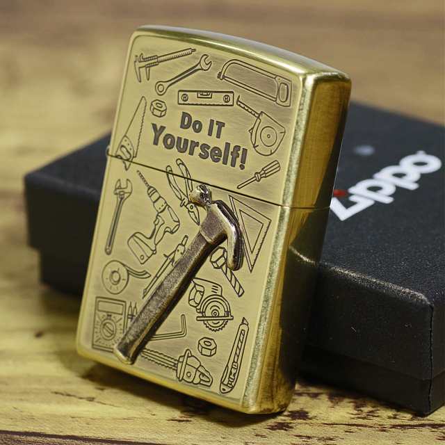 zippo ジッポーライター クラフトマン メタル貼り 工具デザイン 真鍮 