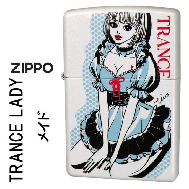 ZIPPO ファッションイラストレーター石橋智香 TRANCE LADY トランスレディ メイド　TRADY-MD　オシャレ かわいい ガール柄　セクシー  プレゼント  送料無料 メール便対応