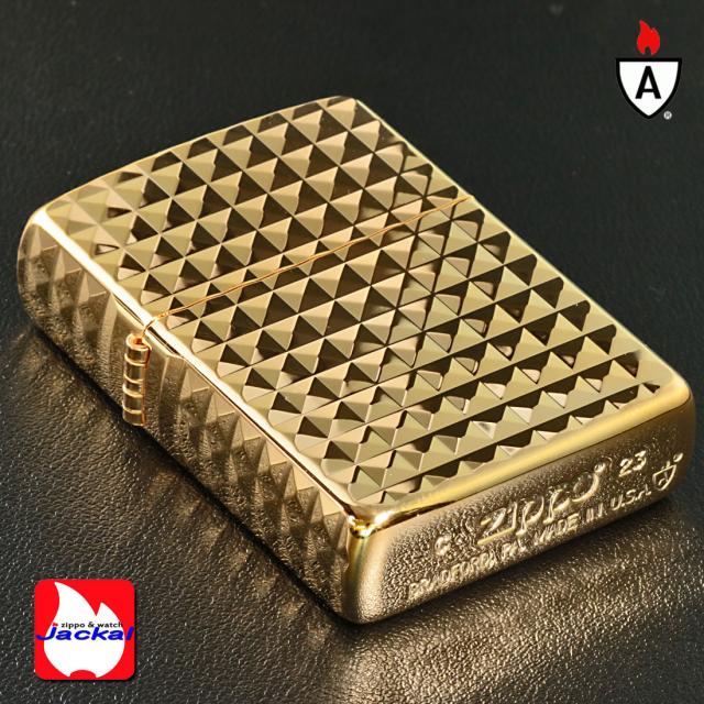 zippo ジッポーライター ARMOR アーマー　鎧　ダイヤカット 4面彫刻　＃162ゴールドメッキ加工 162G-4DC 高級感　金　おしゃれ 深彫り 彫刻 重厚 豪華 カッコイイ メンズ ギフト プレゼント 送料無料 メール便対応_5