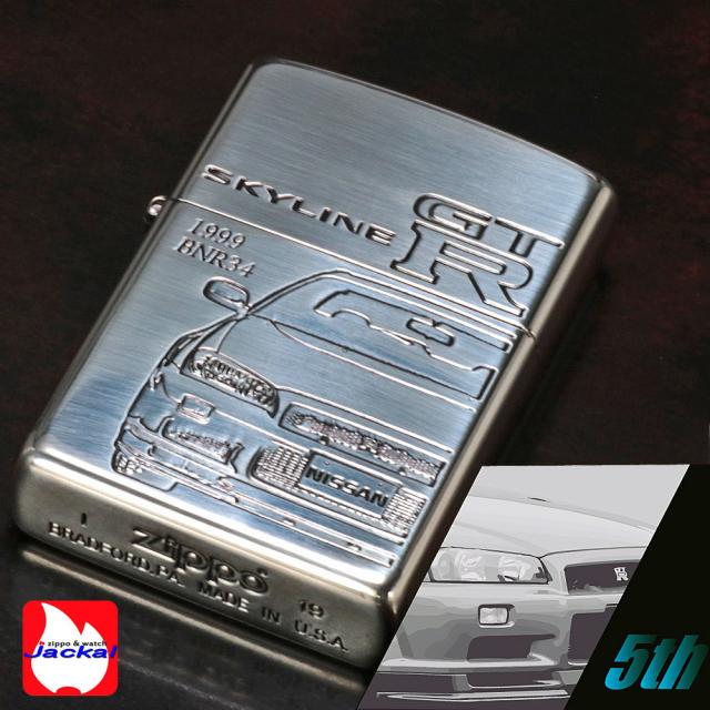 zippo ジッポーライター 五代目スカイラインGT-R 1999年〜/ZP GT-R  BNR34]  車 カッコイイ メンズ 高級感  送料無料  メール便対応_4