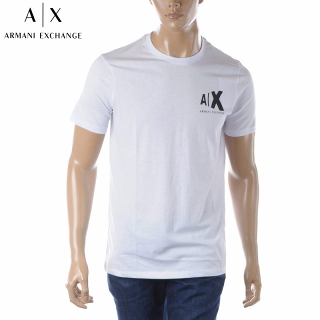 アルマーニエクスチェンジ A|X ARMANI EXCHANGE Tシャツ メンズ ブランド 半袖 3RZTAF ZJGCZ ホワイト｜au PAY  マーケット