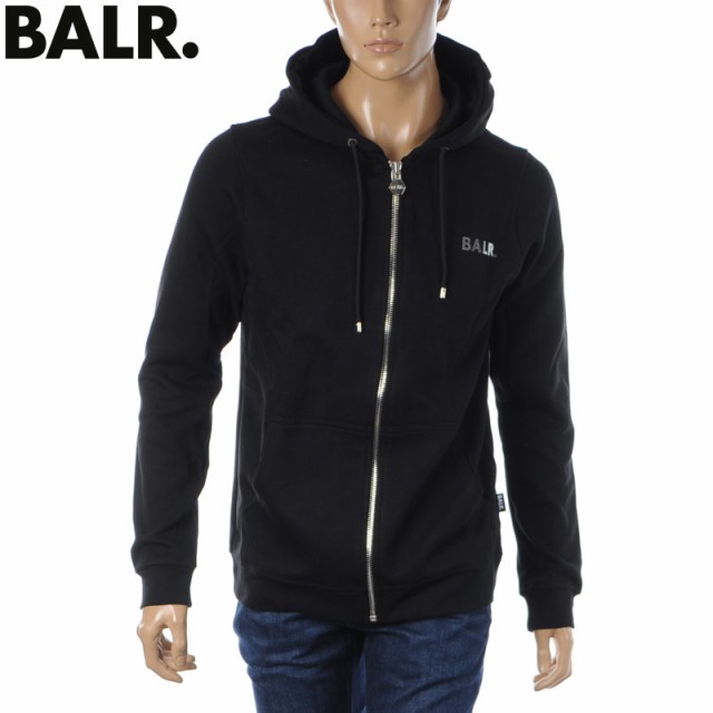 【日本限定！定価4万】BALR. ジップアップパーカ　HOODIE　ブラック M