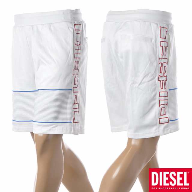 ディーゼル DIESEL スウェットショートパンツ メンズ ブランド P-LACOR A03693-0KUTA ホワイト