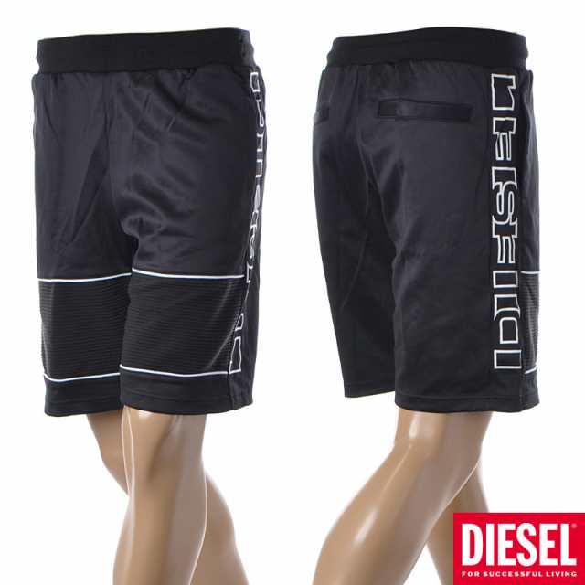 ディーゼル DIESEL スウェットショートパンツ メンズ ブランド P-LACOR A03693-0KUTA ブラック