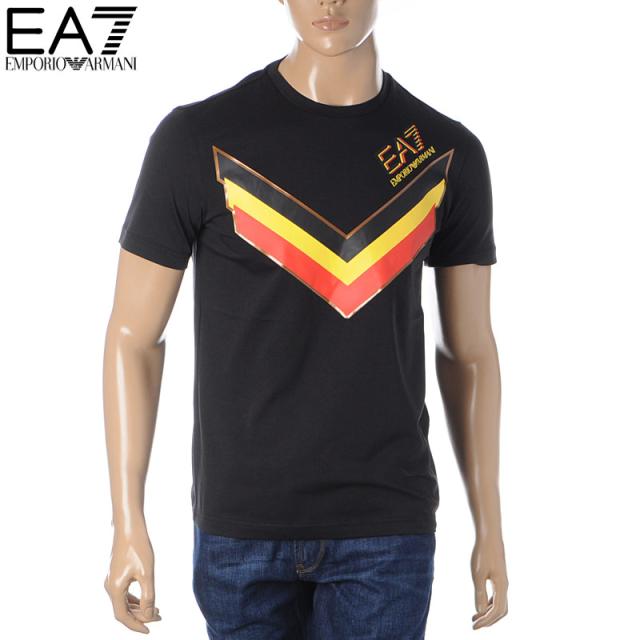 エンポリオアルマーニ EMPORIO ARMANI EA7 クルーネックTシャツ 半袖 メンズ 3HPT66 PJL2Z ブラックの通販は 5,336円